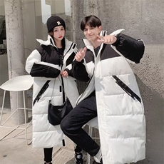 长款棉服男女冬季2025新款加厚保暖防风连帽防寒情侣外套，男装棉衣，星座506A