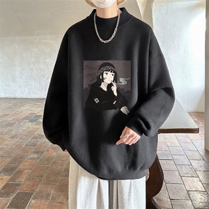 控68半高领毛衣男士大码针织衫男毛线衣男 M18122-P45 加绒款-P65图片