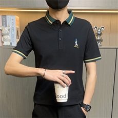 PL3067-特P35社会小伙翻领短袖t恤男潮牌POLO衫韩版修身潮流，男装T恤，电商D310B-1