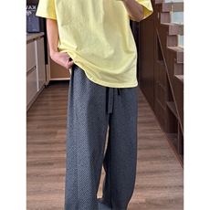 YK86043-P28控59.9聚酯纤维春夏垂坠感痞帅直筒休闲裤子男，男装休闲裤，电商A086-1