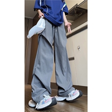 夏季新款潮冰丝垂感宽松松紧腰阔腿休闲裤B315-K24105-特P30控58，男装休闲裤，电商B315