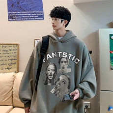 男装连帽卫衣23春秋新款男生人物头像印花外套XZ514-2-W6628-P48，女装短外套，星座514-2(原B239)