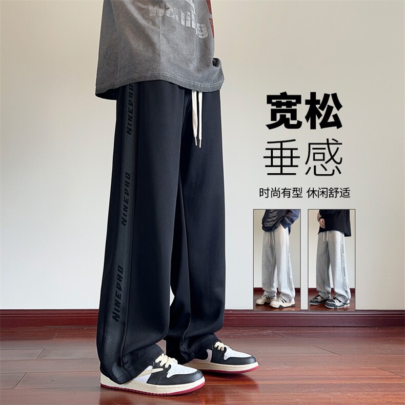 ！2024秋冬新款男士宽松直筒运动裤情侣卫裤WK2049特P38图片
