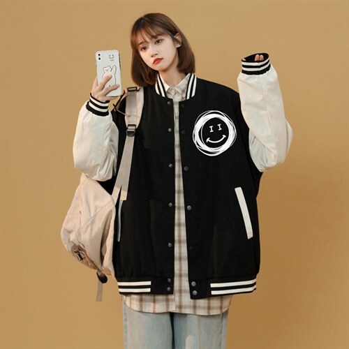 中性风春秋季情侣棒球服男女休闲夹克女时尚外套男BQF265-P50，男装夹克，电商B371