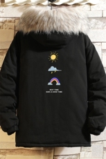 MM48141-P130冬季大毛领衣男士大码加厚袄男服网格挂拍，男装棉衣，电商A040A