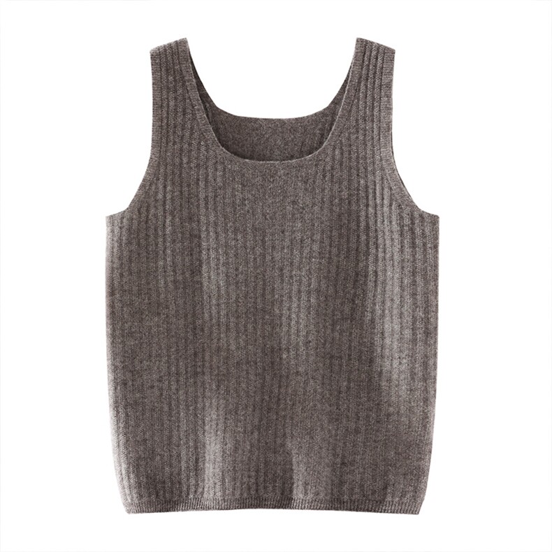 2025年秋季新款百搭女士方领吊带，女装针织衫/毛衣，锦驼羊绒