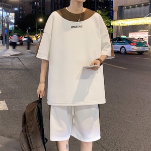 直播品质！2024夏季新款男士珠地短袖套装百搭一套TZP002P70图片