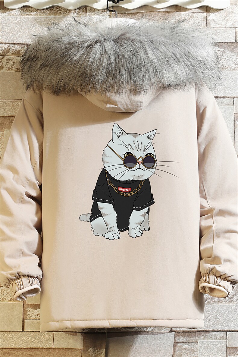 MM48044-P130冬季大毛领衣男士大码加厚袄男服砖墙,男装棉衣,电商A040A