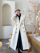 大翻领长款风衣，女装风衣，Balance Studio