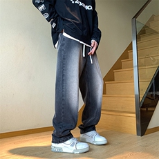 K6601-P55控68！渐变色牛仔裤男高街直筒复古美式裤子，男装牛仔裤，电商B369（原A024）