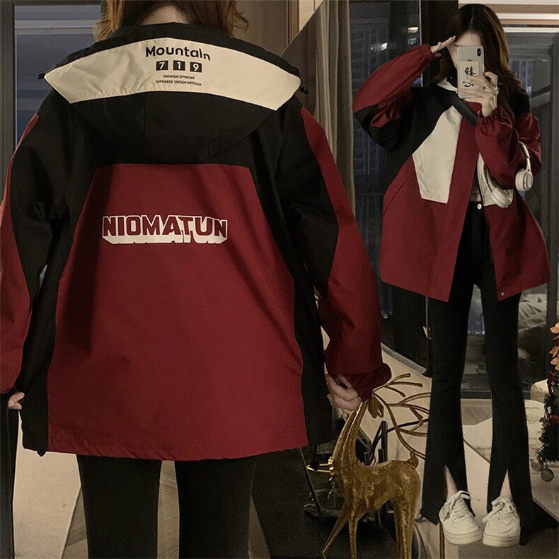 C950-P100冲锋衣外套春秋2025新款初中高中学生宽松工装风衣夹克,男装夹克,星座911-2(原星座613-2）