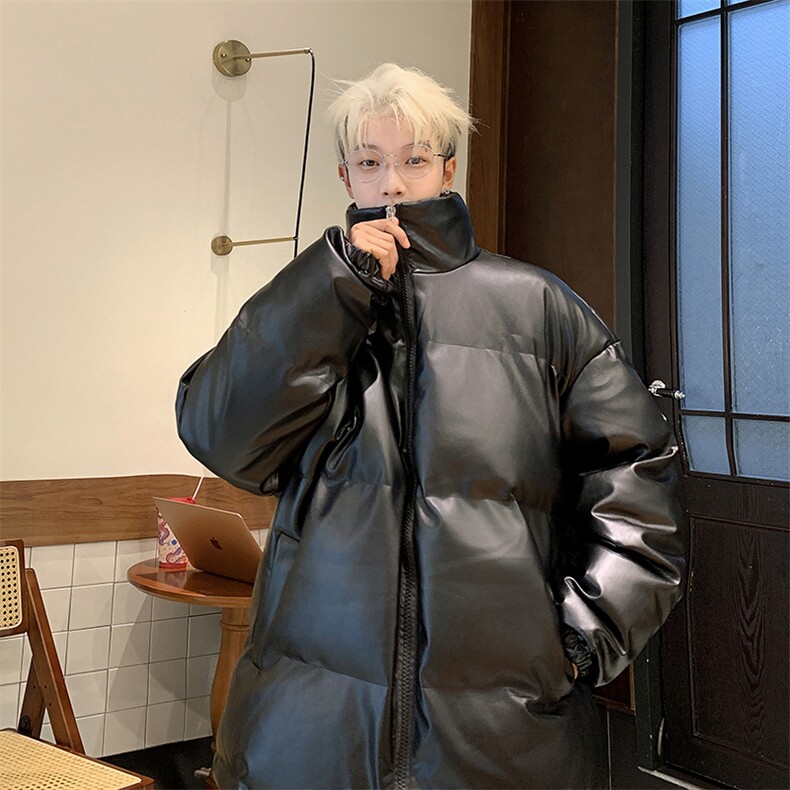 冬季PU皮立领皮衣面包服羽绒棉外套MY2888直播,男装皮衣,星座1904A