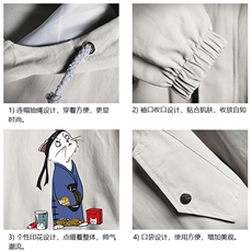 JK41014-P85纯棉连帽夹克男士大码工装夹克男外套男网格挂拍，男装夹克，电商A040A
