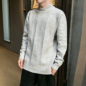 冬季新款半高领毛衣男韩版潮流针织衫加厚保暖打底线衣DS515T图片
