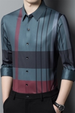 C6635钱塘2020-2中青年男士秋季新款薄款条纹时尚休闲衬衫P74，男装衬衫，钱塘207-2