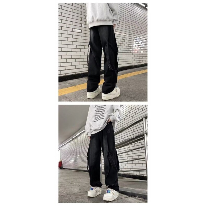 1506-1/K20501/P51美式潮牌时尚百搭直筒复古飘带牛仔撞色男女,男装休闲裤,星座1506-1