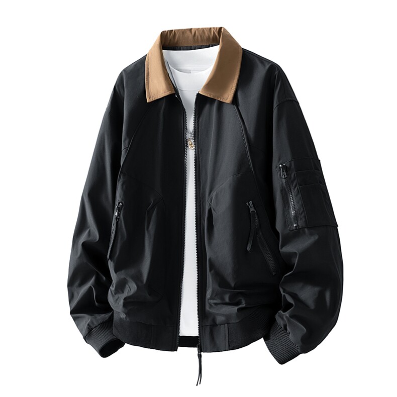 美式飞行员夹克男款解构弯刀短款外套廓形翻领棒球服JK02557-P70,男装夹克,星座308B-2