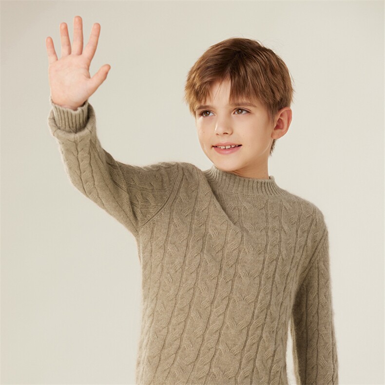舒适保暖儿童羊绒衫男女童通用清新休闲风格柔软亲肤秋冬儿童毛衣，童装儿童羊绒衫，跳跳羊儿童羊绒衫