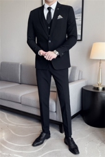 西服套装男士三件套商务职业正装小西装韩版修身伴郎新郎结婚礼服，男装西服，星座505-2（原电商A260-1)