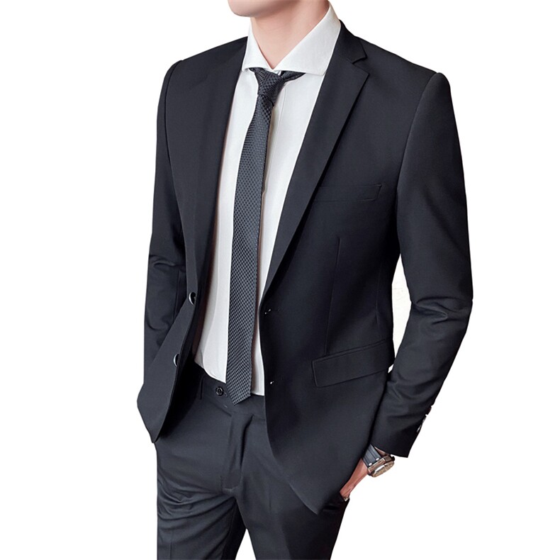 2021春季新款西装套装两件套高品质职业套装工作服812,男装西服套装,电商D225