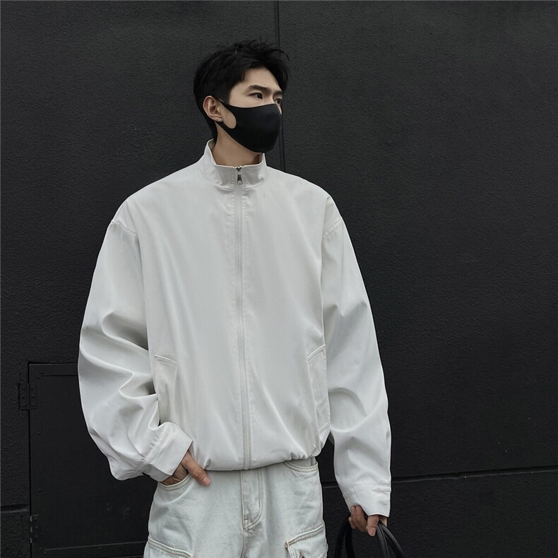 黑墙2025春装大码宽松夹克短款外套男装春季拉链衫上衣S385特68，男装夹克，电商A233-1