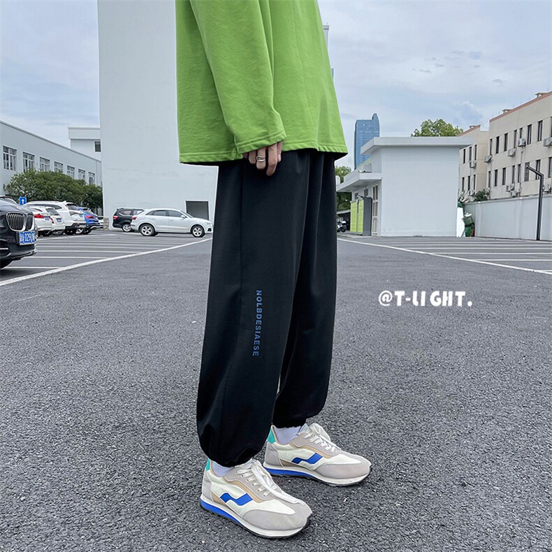 夏季薄款港风男宽松束脚运动九分裤日系潮牌ins休闲裤K1329-P28,男装休闲裤,星座512-4