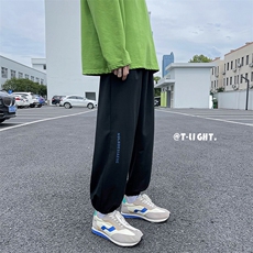 夏季薄款港风男宽松束脚运动九分裤日系潮牌ins休闲裤K1329-P28，男装休闲裤，星座512-4