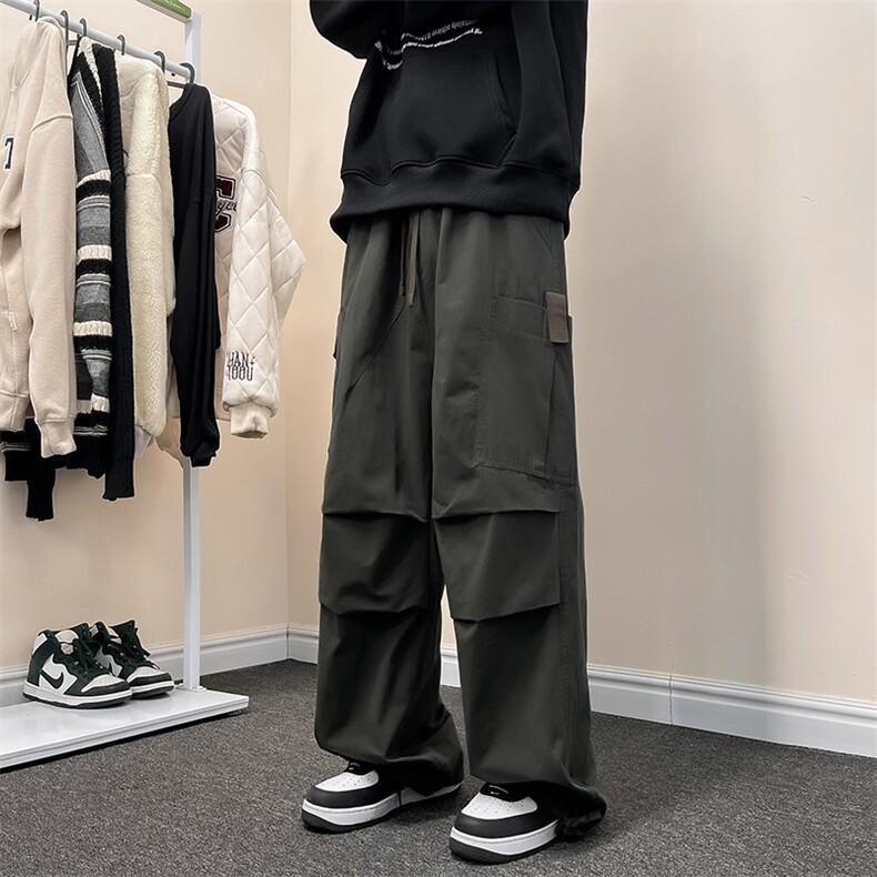 2024春季新款垂感工装裤日系潮牌宽松阔腿休闲裤现货K7635-P43,男装休闲裤,星座512-3