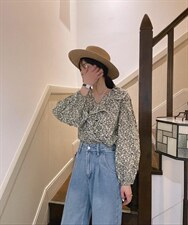 现货春季新款花边领碎花衬衣，其它，单井 Single Well