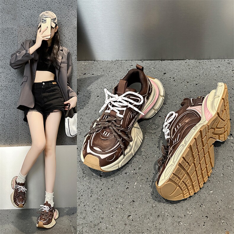 老爹鞋厚底做旧新款复古女运动脏脏鞋子女潮鞋学生,女鞋休闲鞋,电商A223