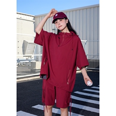 量大优供视频泡泡纱夏款连帽套装短袖短裤男XH74TZ-特P60，男装牛仔裤，电商B367