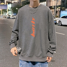 S6006-P28加绒款-P33秋季圆领卫衣男大码韩版宽松长袖外套，男装卫衣，电商A040
