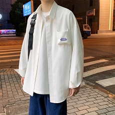 男新款港风休闲纯色青少年。。新款衬衫上衣CS01，男装衬衫，电商A132（原电商B245）