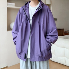 冲锋衣夹克男女韩版潮流宽松百搭帅连帽2024秋冬ins外套W6110-P57，男装夹克，星座412-2