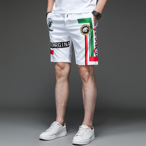 时尚印花短裤男薄款宽松休闲裤子夏季新款青年男士潮流百搭五分裤图片