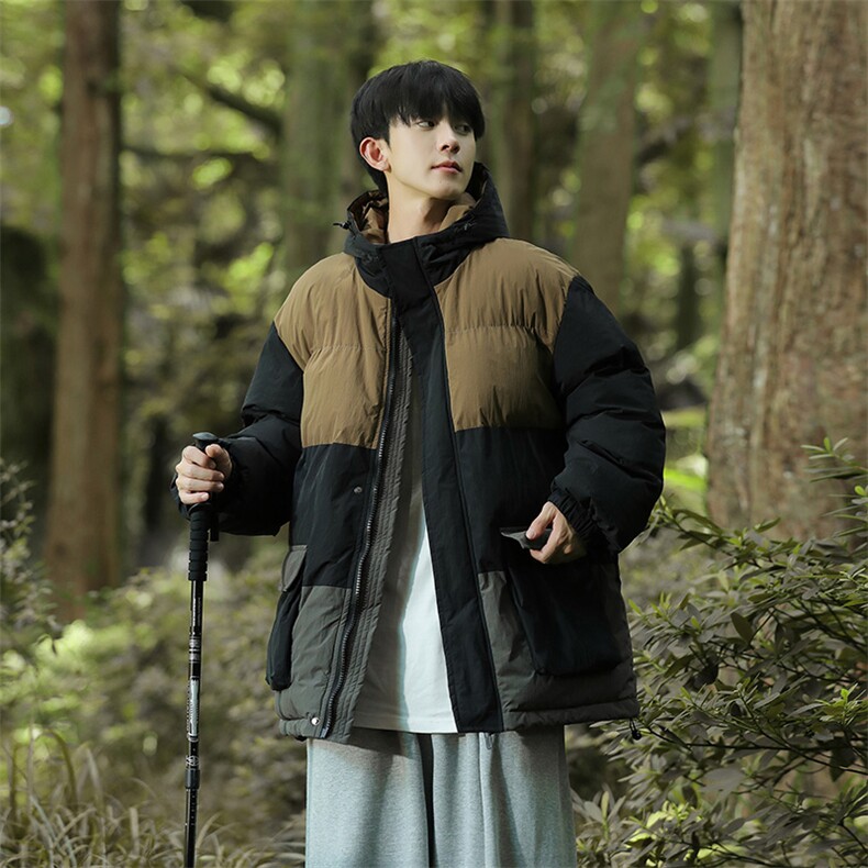 户外2026新品冬季宽松情侣装撞色棉服冬装加厚外套D008-P100,男装棉衣,星座717