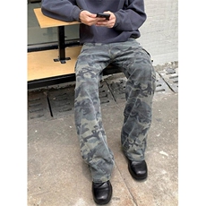 美式街头重磅迷彩工装大口袋牛仔裤男女款休闲长裤KD782，男装牛仔裤，星座1116A（原606A-3）