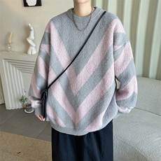 B228-P482024秋冬新款圆领韩版毛衣男小众设计套头针织衫上衣，男装针织衫/毛衣，星座512-6