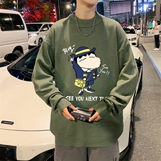 半高领毛衣男士大码针织衫男毛线衣男M18240-P45加绒款-P65，男装针织衫/毛衣，电商A040