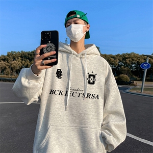 抖音得物供货 可提供视频 春装重磅美式宽松连帽卫衣DL2436图片