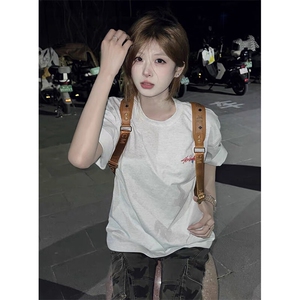 万针全刺绣工艺抖音得物高品质260克重磅纯棉双纱美式高街短袖T恤图片