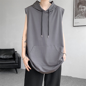 M-8XL特大码冰丝速干连帽背心男篮球运动无袖健身服坎肩TDX315P35图片