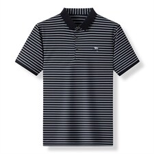 2023夏轻熟风刺绣翻领Polo衫意式小资翻领半截袖体恤，男装Polo衫，电商B212（原钱塘6029）