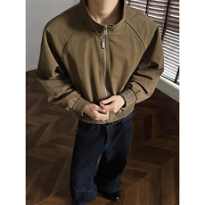 高品质春装新款老钱风美式高街解构立领棒球服飞行夹克休闲外套潮，男装夹克，电商A486