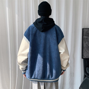 冬季青少年潮羊羔绒棉服加绒加厚棉衣外套男女 8890-P115控价138图片