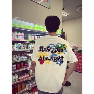 万针全刺绣工艺抖音得物高品质260克重磅纯棉双纱美式高街短袖T恤图片
