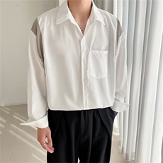 春夏季新款衬衫潮流慵懒男方领宽松型衬衫送领带C652P35，男装衬衫，星座1116-2