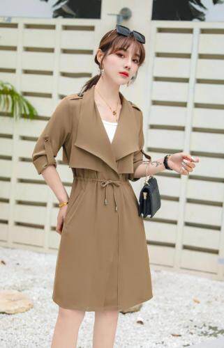 薄风衣外搭，女装风衣，菲雪妮