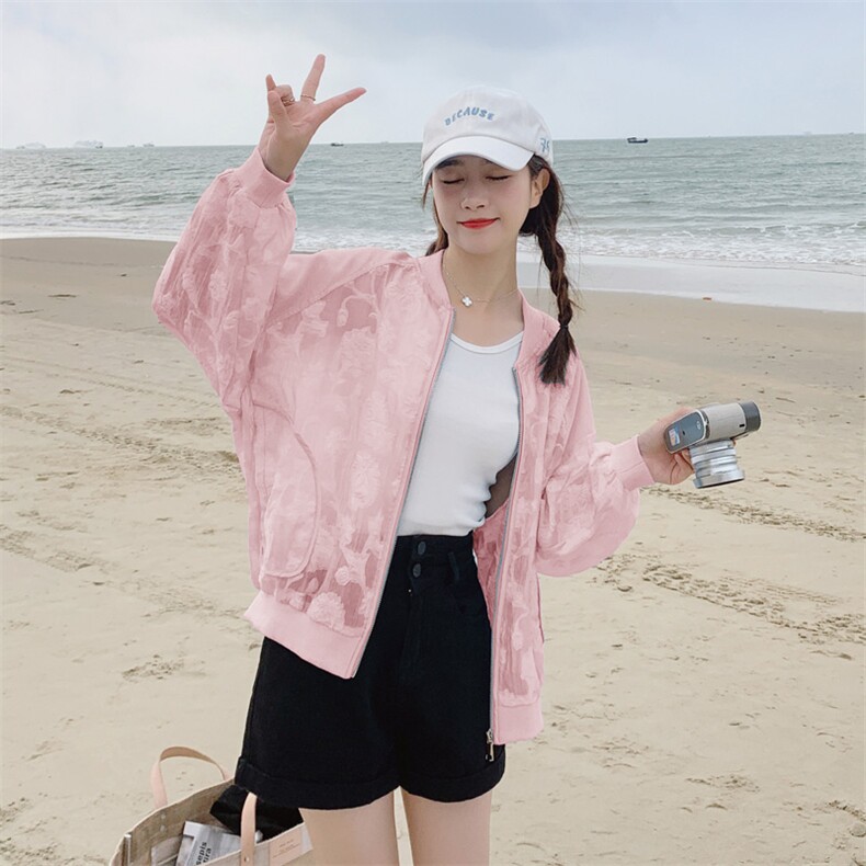 182-8116-P95-K138---蕾丝刺绣防晒衣外套，女装防晒衣，帛香坊