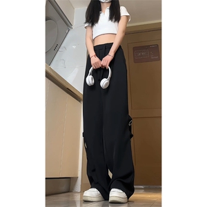 休闲裤抖音直播高品质美式高街冰丝裤现货供应C323-1-7706-P48图片